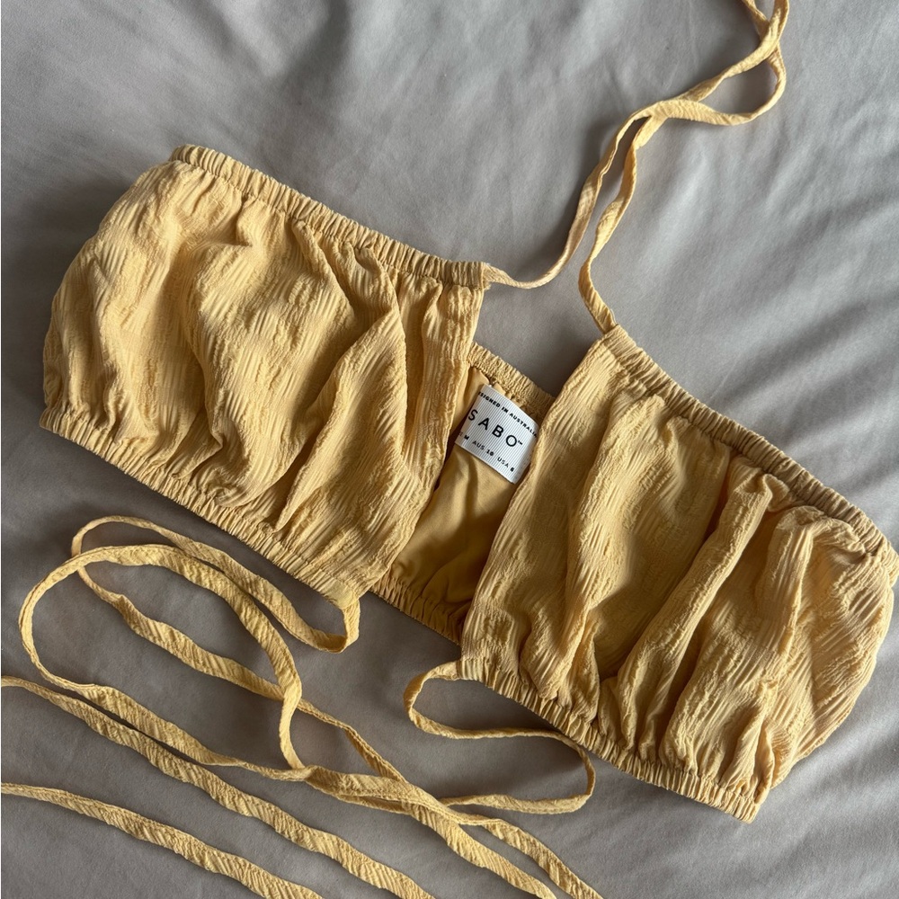 Sabo Skirt Yellow Crop Top